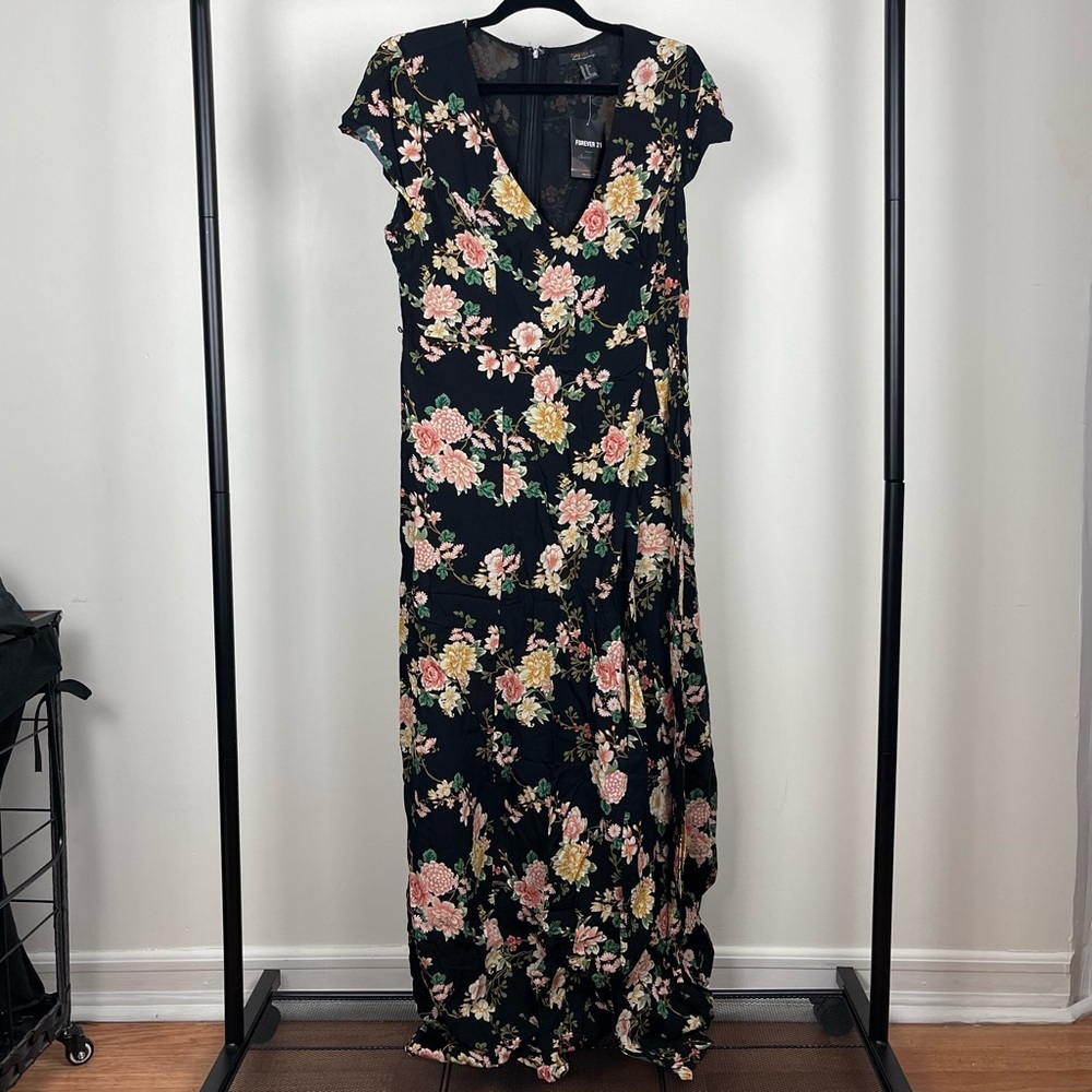 Forever 21 Contemporary Floral Maxi Dress Romper Size XL